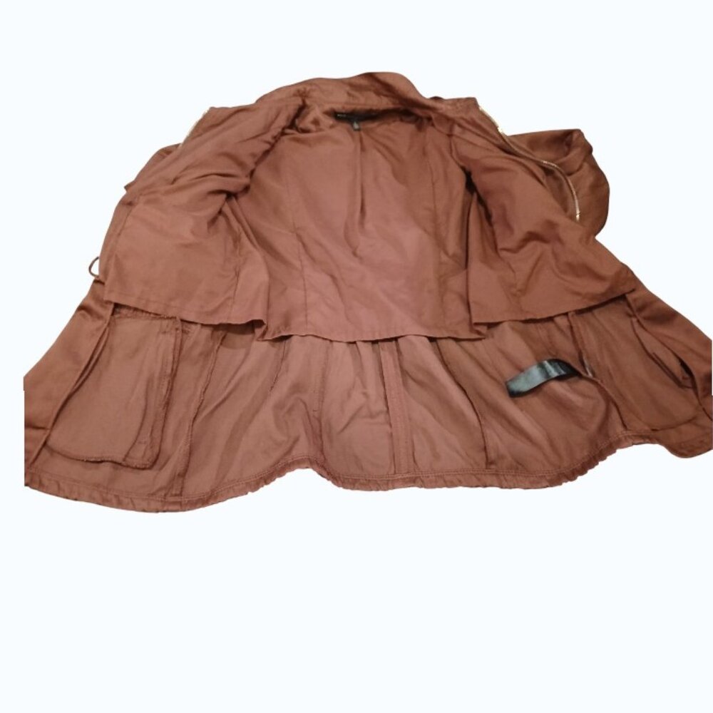 WHITE HOUSE BLACK MARKET Burgundy Utility Jacket Size 4 EUC - Picture 11 of 16